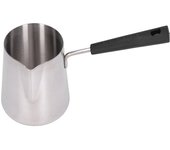 Cafetera turca de 600 ml de acero inoxidable con superficie brillante, resistente a altas temperaturas, fácil de limpiar y calentador de mantequilla.