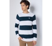 SIX VALVES - Jersey franjas canale con cuello caja de manga raglan