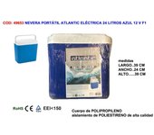 Nevera portatil atlantic electrica 24 litros azul 12 v