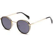 Gafas de sol Retro con montura metálica redonda para mujer, gafas de sol clásicas a la moda con protección Uv400 para exteriores, gafas de sol clásicas lentes hombre niña vasos Venta al por mayor