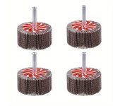 4pcs 30-60mm 80 Grit Sanding Flap Wheel Disc Abrasive Grinding Wheel for 6mm Shank Dremel Accessories Sandpaper Polishing Tools