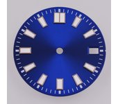 28.5mm Black/White/Brown/Dark blue/Blue/Green Watch Dial Green luminous Fit NH35 NH36 Movement 3 o 'clock 3.8 o 'clock 4o 'clock