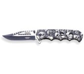 Navaja Asistida Calaveras Gris