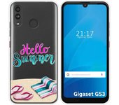 Funda Silicona Transparente para Gigaset GS3 diseño Summer Dibujos