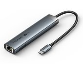 Vention docking station 6 en 1 usb-c a hdmi/3xusb3.0/usb-c 3.2 g1/rj45/pd 100w - 0.15m - color gris
