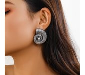 IngeSight.Z Vintage Gold Color Large Metal Conch Pendant Necklace for Women Boho Thick Twisted Rope Chain Choker Necklaces Beach
