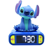 Despertador digital Stitch con luz de noche 3D y efectos sonoros 15x10x20 cm (Lexibook RL800D)