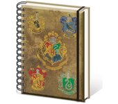 HARRY POTTER Harry POTTER-RD-RS461899 Warner Brothers Libreta Espiral A5 Escudos Casas y Ho, Multicolor (SR72083)