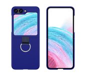 Simplicity Fashion Foldable Ring Buckle Holder Phone Case For Samsung Galaxy Z Flip 3 4 5 5G Shockproof Soft Silicone Back Cover