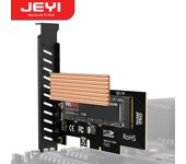 JEYI M.2 NVME to PCIe Adapter Card With SSD Heatsink, 64Gbps ssd PCIe 4.0 X4 Expansion Card for Desktop PC , Gen4 Gen3 Gen2