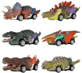Coche de juguete de dinosaurio, paquete de 6 juguetes de dinosaurio para niños de 3 años y niños pequeños, juguetes para niños de 3, 4 y 5 años