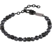 Joyas Colección BREIL ARTHA, PULSERAS DE HOMBRE en ACERO GRIS 22 con HEMATITA-TJ2885
