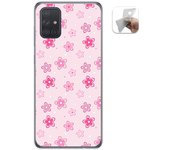 Tumundosmartphone Funda Gel Tpu para Samsung Galaxy A71 diseño Flores Dibujos