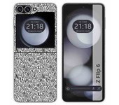 Tumundosmartphone Funda Carcasa Dura para Samsung Galaxy Z Flip 6 5G diseño Letras Dibujos