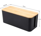 Cable Storage Box Wooden Power Line Storage Case Dustproof Charger Socket Organizer Wire Case Home Cable Winder Organizer