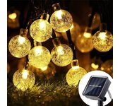 LED Solar String Lights Outdoor Waterproof Bubble Beads Fairy String Light 8 Modes Garden Wedding Party Christmas Decoration