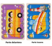 Baby Wooden Montessori Puzzle Child Game Wooden Puzzle 3D Cartoon Animal Puzzle Babies Toys Puzzles For Kids 1 2 3 Year Old
