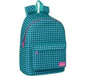 MOCHILA GRANDE ORDENADOR "PATA DE GALLO VERDE"