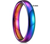 2mm 4mm 6mm 8mm  Gold Domed High Polish Comfort Fit Tungsten Wedding Band Ring for Men Women  Size 5-12