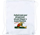 3 Mochilas de cuerdas frase motivadora gimnasio progreso esfuerzo playa piscina picnic excursion