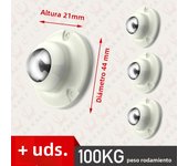 KAK 4PCS Self-Adhesive Caster Wheels 100KG Heavy Duty Stainless Steel Universal Pulley 360° Rotation Furniture Cabinet Rollers