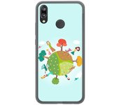 Tumundosmartphone Funda Gel Tpu para Huawei P20 Lite Diseño Familia Dibujos