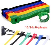 10-50pcs Releasable USB Cable Organizer Ties Mouse Earphones Wire Management Nylon Cable Ties Reusable Loop Hoop Tape Straps Tie
