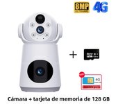 V380 4K 8MP 4G Camera Dual Lens Built-in Battery Indoor Baby Monitor Two Way Audio Home Video Security Protection Surveillance