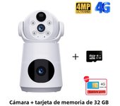 V380 4K 8MP 4G Camera Dual Lens Built-in Battery Indoor Baby Monitor Two Way Audio Home Video Security Protection Surveillance