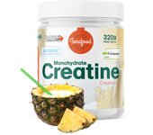 Creatina Creapure Monohidrato en Polvo | 320G | Sabor Piña Colada | Aumento de Masa Muscular y Resistencia | Gran Solubilidad | 100% Vegana | TORAFOOD