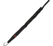 correa guitarra ref.bg685 ancho 6,5 cm.máximo largo: 128cm.mínimo largo: 107cm negro con cosido rojo