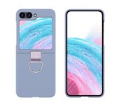 Simplicity Fashion Foldable Ring Buckle Holder Phone Case For Samsung Galaxy Z Flip 3 4 5 5G Shockproof Soft Silicone Back Cover
