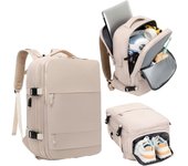 Mochila de Viaje para Cabina de Avión 45x36x20  para Vueling, EasyJet, Ryanair  Equipaje de Mano Impermeable y Espaciosa con Compartimento para Zapatos y Puerto USB  Mochila Antirrobo Multifuncional para Viajes y Escapada  (2210-002 1288 2350 H24)