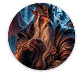 MERCHANDMANIA ALFOMBRILLA REDONDA mago dragon mundo fantasia serie pelicula videojuego mousepad raton