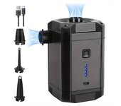 Bomba de Aire Eléctrica Portátil de Doble Propósito - Inalámbrica, Batería Recargable para Colchones Inflables y Aros de Natación
