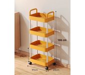 Multifunctional Plastic Rolling Storage For Kitchen, Office, Living Room Multi-layer Movable Household Trolley Storage Supplies