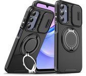 Design Case for Samsung A13 A14 A15 A23 A25 A54 5G 360 Full Body Rugged Protective Slide Camera Stand Protection Ring Cover