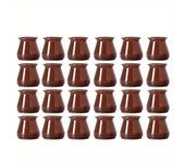 24pcs Silicone Chair Leg Protectors with Felt Pads – Scratch-Free Furniture Caps, Easy Glide, Noise-Reducing