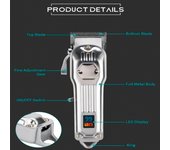 Cortadora de Pelo Eléctrica PRITECH Recargable por USB Inalámbrica Afeitadora Profesional de Barba y Barbero