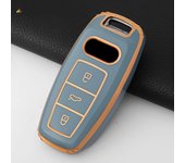 TPU Car Key Case Cover Shell Fob For Audi 4K A8 E-tron Q5 Q7 Q8 C8 D5 SQ8 R8 A1 A3 A4 A6 A7 Fob Protector Holder Key Chain