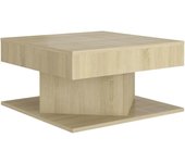 vidaXL Mesa de centro madera contrachapada 57x57x30 cm Blanco, Negro, Roble Sonoma Mesita de Salón o Comedor o Auxiliar Mesa de Café Meuble Salón