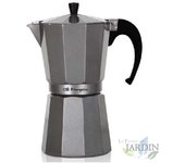 SUINGA Cafetera Italiana Aluminio Silver 6 Tazas, cafetera espresso, café
