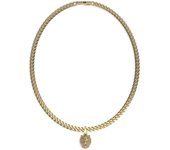 Guess Collar Hombre Lion King De Acero Dorado