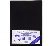 Mariola caja proyecto armada cierre c/goma lomo fijo 9cm cartón gofrado s/mallorca negro