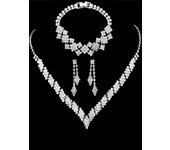 3pcs Bridal Jewelry Set Silver Plated Rhinestone Fold Clutch Bracelet Tassel Earrings Wedding Jewelry Gift Trendy Style