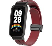 Metal Case+Silicone Strap For Xiaomi Mi band 9 Active Sports Magnetic Bracelet For Miband9 active Hollow Bumper Protector Shell
