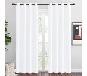 Cortinas 55 Por 86 Pulgadas, 1 Par, 50% con Ojales Bloqueo Luz Sala de Estar