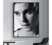 Singer J-Justin B-Bieber Poster Fancy Poster Wall Sticker for Living Room Bar Vintage Decorative Painting Middle