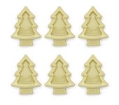 Molde 6 abetos navideños para velas pick en uno de silicona antiadherente y flexible | Ideal para cera perfumada, jabones y manualidades DIY.