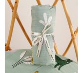 HappyFlute Soft Bamboo Cotton Baby Muslin Swaddle Blanket Newborn Kids Wrap Infant Stroller Cover Nursing Towel 120*110cm